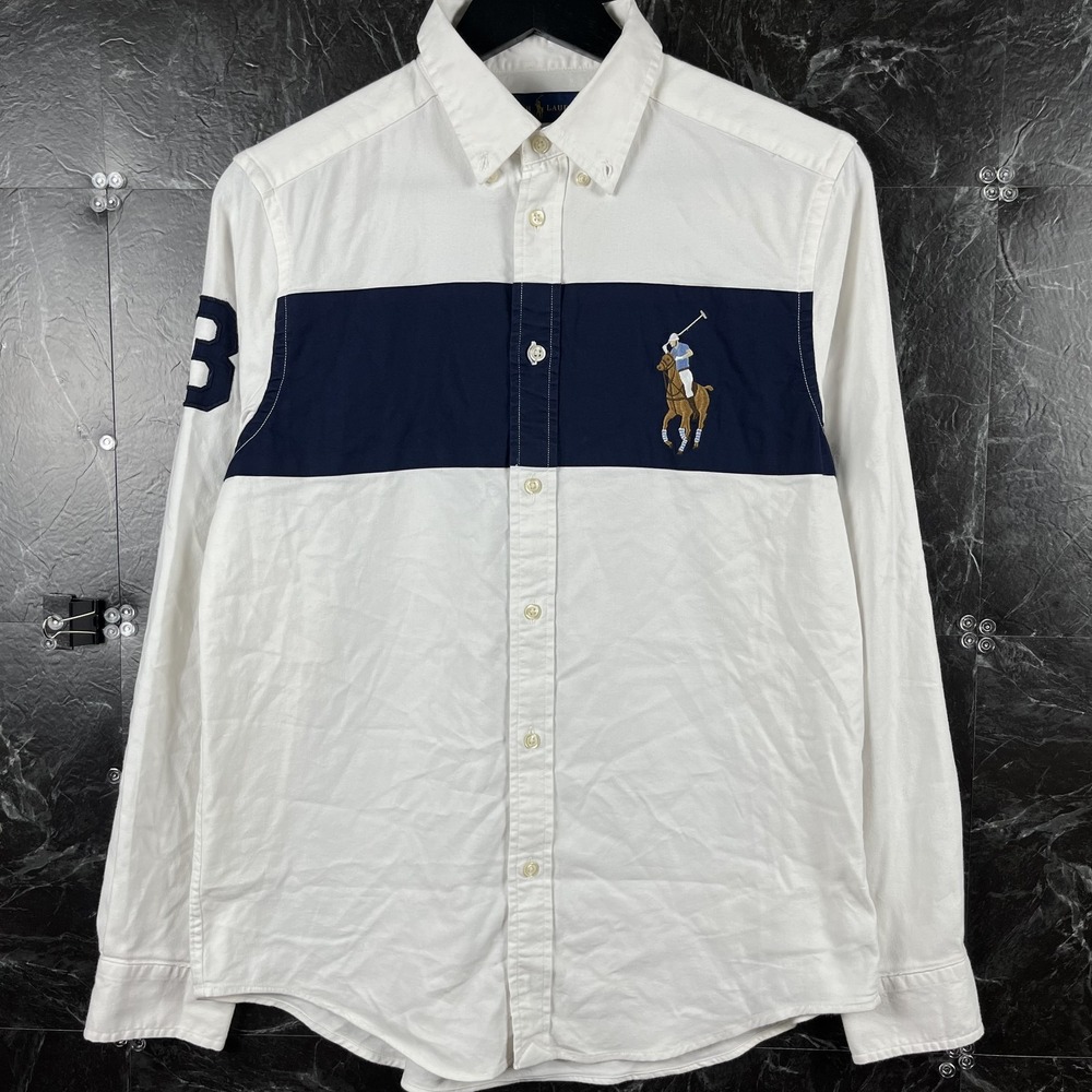 Polo Ralph Lauren Boy's Performance Oxford Big Pony Shirt XL (Men's Small)